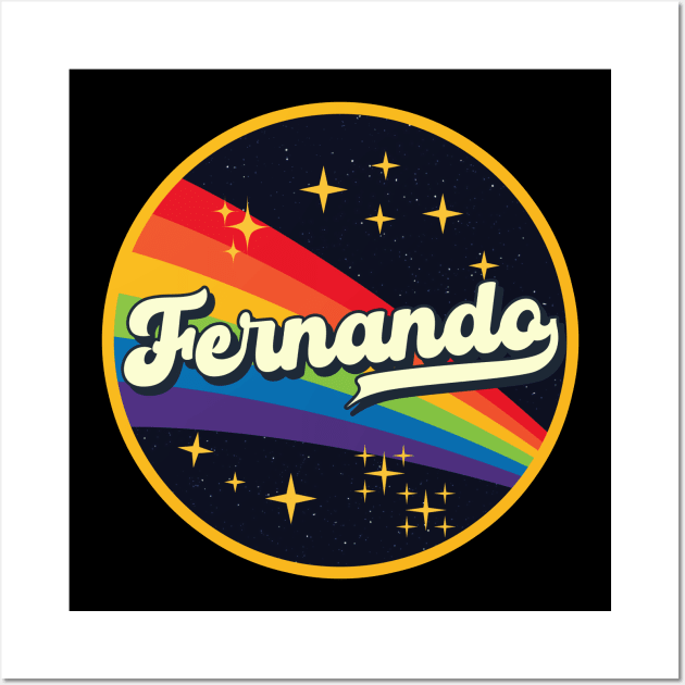 Fernando // Rainbow In Space Vintage Style Wall Art by LMW Art